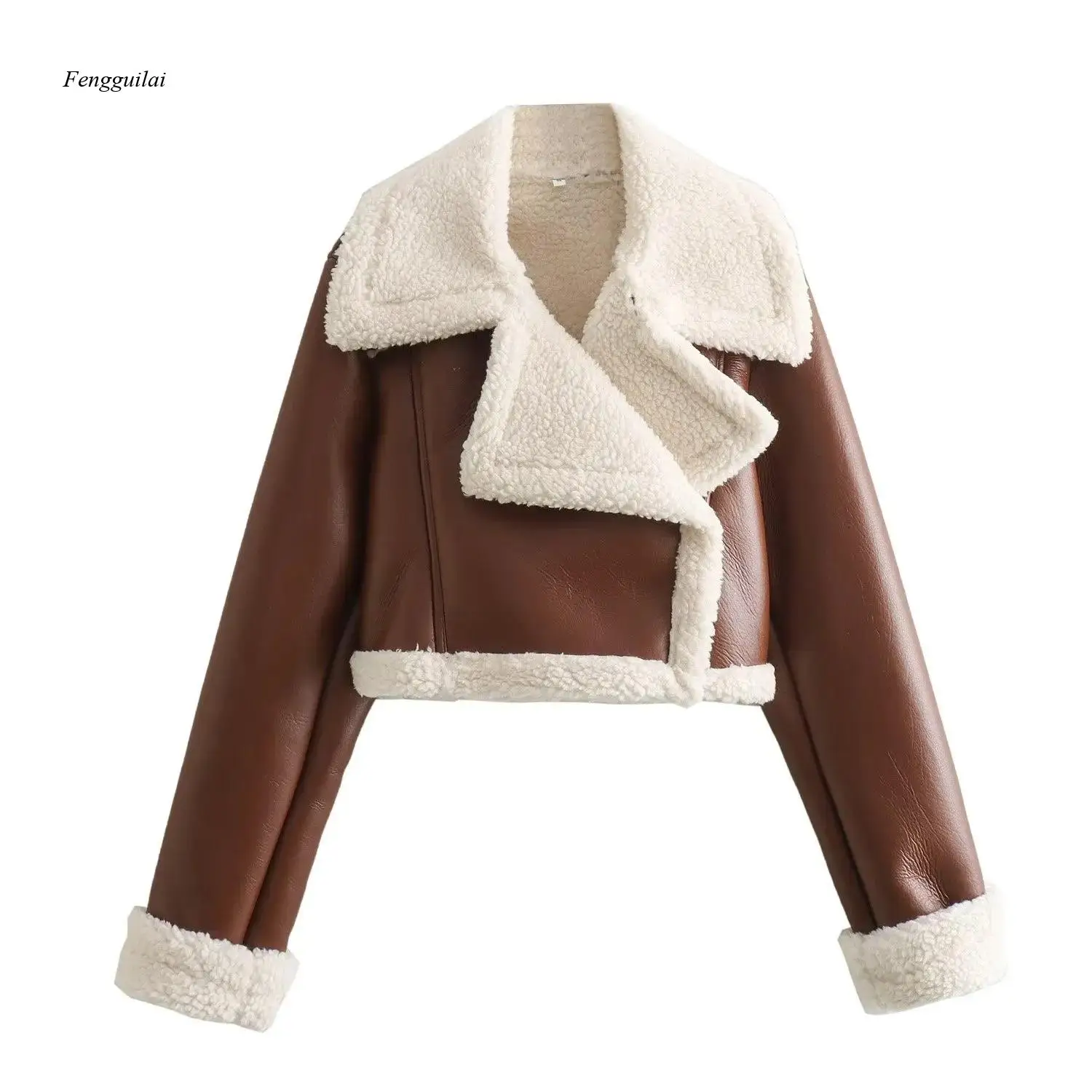 European Women's Fashion Double-Pleated Fur-Coated One-Piece Fleece Double-Sided Short Jacket Coat
European Women's Fashion Double-Pleated Fur-Coated One-Piece Fleece Double-Sided Short Jacket Coat