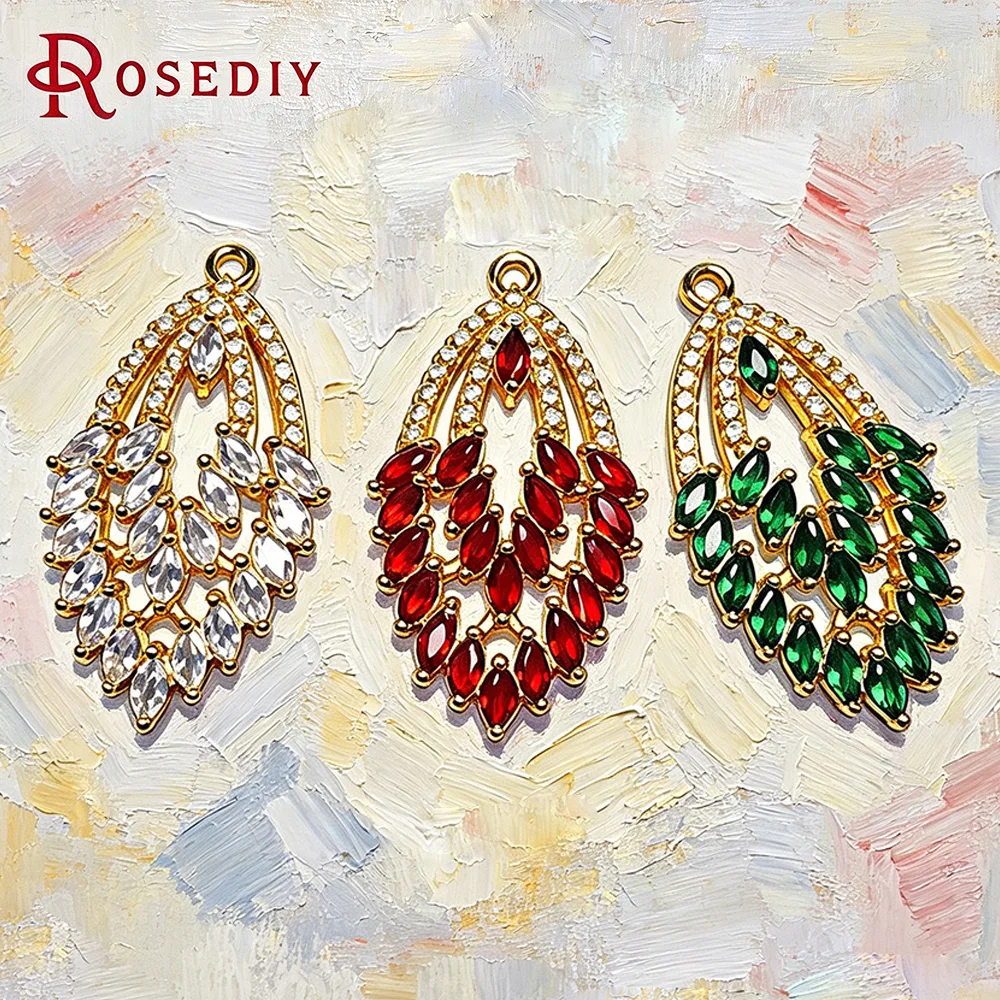 4PCS Brass Zircon Glass Feather Charms Pendants High Quality Necklace Earrings Diy Jewelry Accessories
4PCS Brass Zircon Glass Feather Charms Pendants High Quality Necklace Earrings Diy Jewelry Accessories