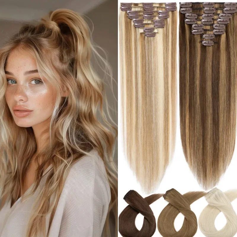 7 Pieces 100% Human Hair Clip In Extensions Straight Hair Custom Selection Color Length Weight Weft
7 Pieces 100% Human Hair Clip In Extensions Straight Hair Custom Selection Color Length Weight Weft
