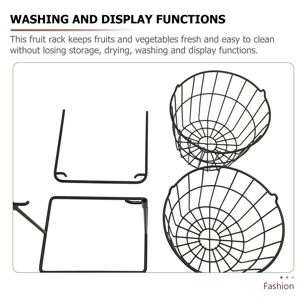 1pcs Double Layer Fruit Basket Iron Kitchen Storage Rack Vegetable Food Container Detachable Multi-Functional Countertop Basket
1pcs Double Layer Fruit Basket Iron Kitchen Storage Rack Vegetable Food Container Detachable Multi-Functional Countertop Basket