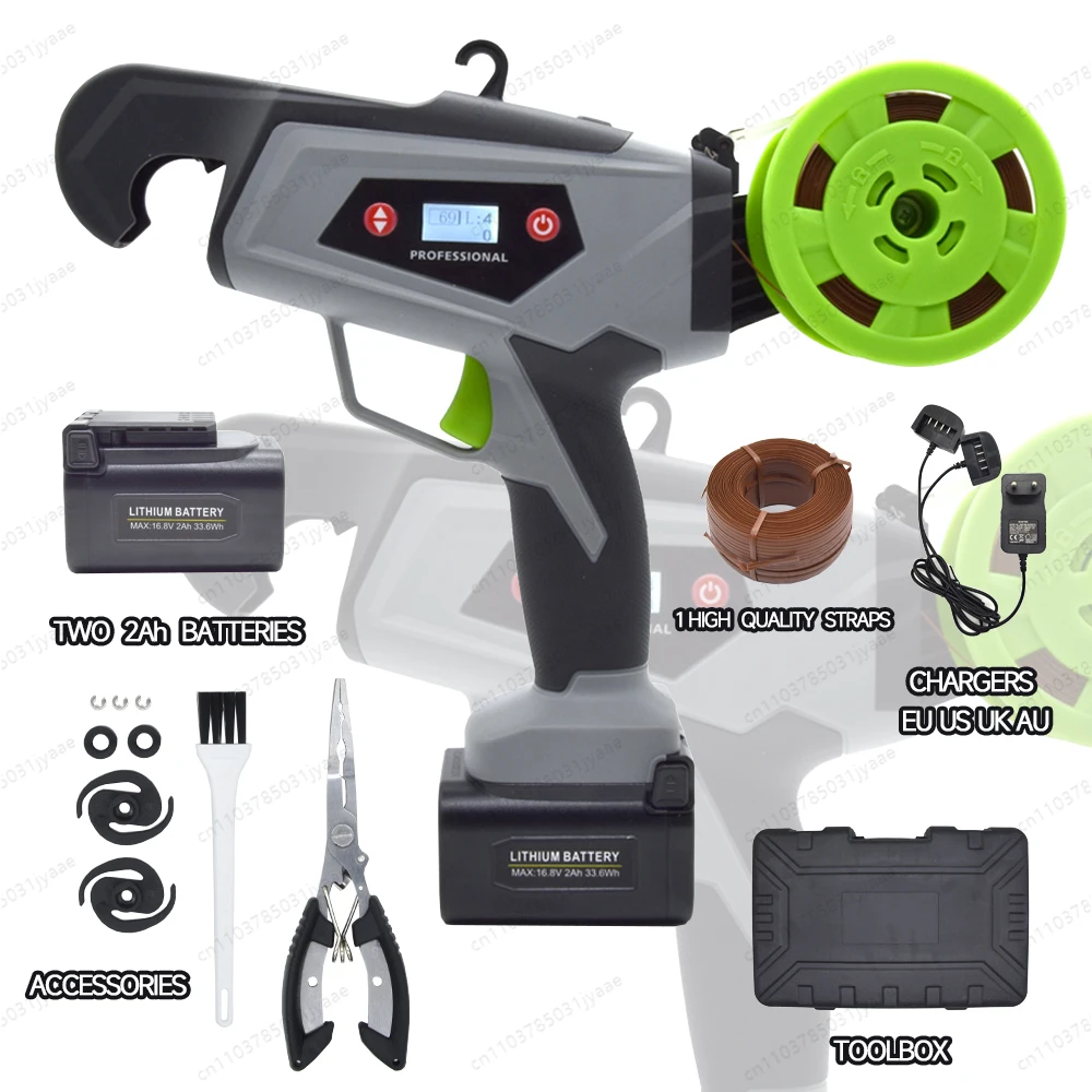 16.8V Electric Tying Binding Garden Tools Garter Plants Branch Machine grape vine fully automatic knotter
16.8V Electric Tying Binding Garden Tools Garter Plants Branch Machine grape vine fully automatic knotter
