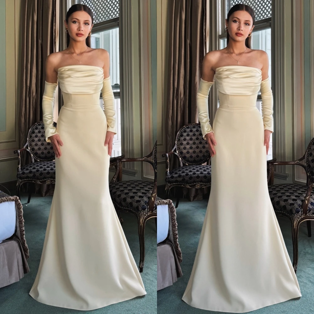 Customized Graceful Strapless Evening Dress and Exquisite Satin Special Occasion Gowns and Temperament Sleeveless Prom Dresses
Customized Graceful Strapless Evening Dress and Exquisite Satin Special Occasion Gowns and Temperament Sleeveless Prom Dresses