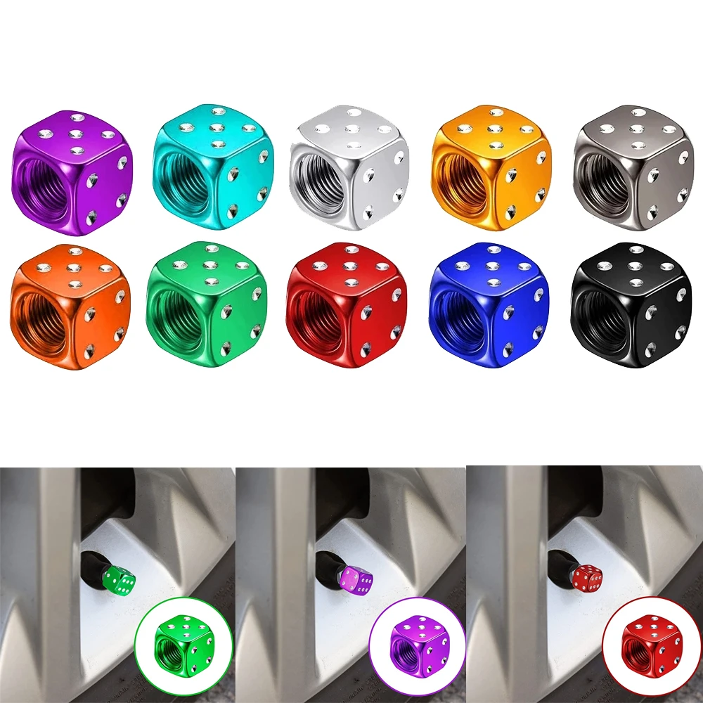 4Pcs/Set Car Valve Cover Truck Motocycle Bike Dice Wheel Stem Tyre Tire Wheel Stem Air Valve Dust Cap Cover Aluminum Alloy Parts
4Pcs/Set Car Valve Cover Truck Motocycle Bike Dice Wheel Stem Tyre Tire Wheel Stem Air Valve Dust Cap Cover Aluminum Alloy Parts