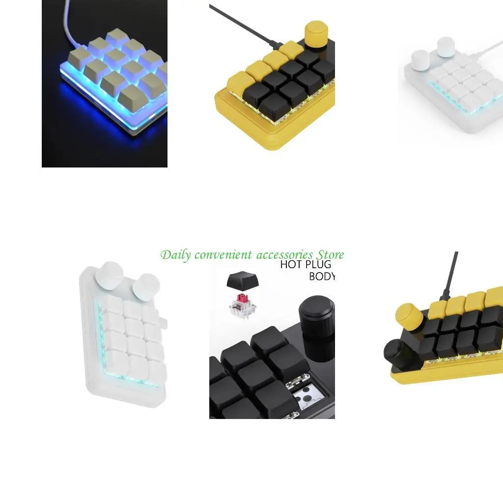 97QB Эргономичные одноручные клавиатуры с 12 программируемыми клавишами и динамическими RGB-эффектами
97QB Эргономичные одноручные клавиатуры с 12 программируемыми клавишами и динамическими RGB-эффектами