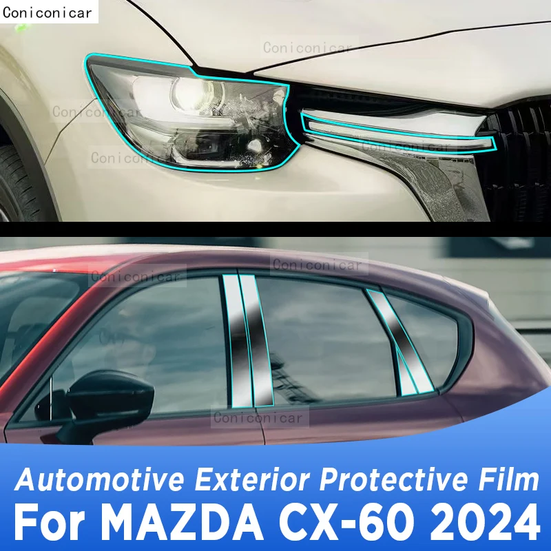 For MAZDA CX-60 2024 Car Exterior Headlight Anti-scratch Front Lamp Transparent TPU Protective Film Sticker
For MAZDA CX-60 2024 Car Exterior Headlight Anti-scratch Front Lamp Transparent TPU Protective Film Sticker