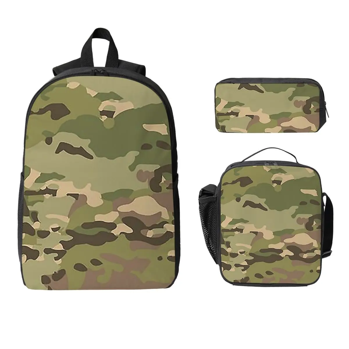Woodland Hues Camo - MultiCam Camouflage Backpack Student BookBag School Bag Shoulder Bags 3ps Insulated Lunch Bag Pencil Case
Woodland Hues Camo - MultiCam Camouflage Backpack Student BookBag School Bag Shoulder Bags 3ps Insulated Lunch Bag Pencil Case