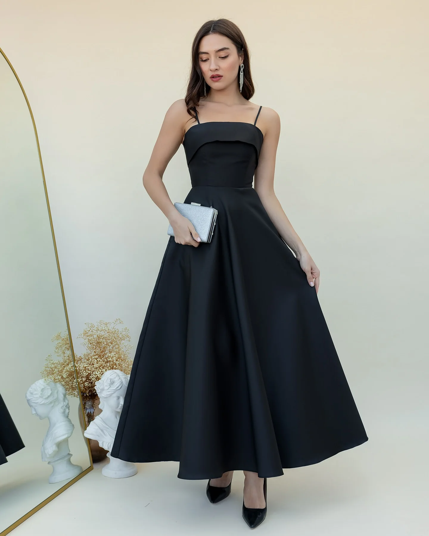 Beautywave Sexy Spaghetti Strap Black Prom Gown Women A-Line Party Evening Dress Ankle Length Formal Occasion Dresses customized
Beautywave Sexy Spaghetti Strap Black Prom Gown Women A-Line Party Evening Dress Ankle Length Formal Occasion Dresses customized