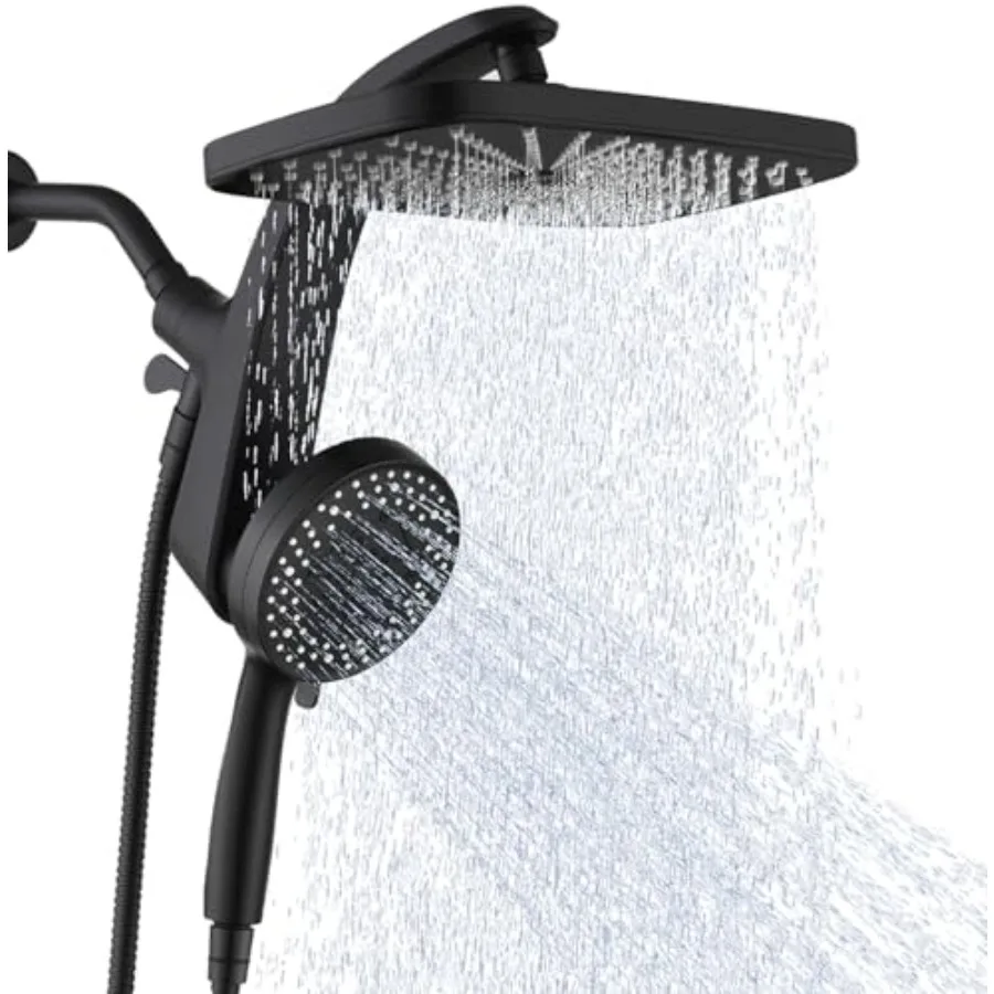 High Pressure Rain Shower Head: Upgrade Shower Heads with Handheld Spray Combo with Fixed Showerhead and 10 Sprays Handheld Sho
High Pressure Rain Shower Head: Upgrade Shower Heads with Handheld Spray Combo with Fixed Showerhead and 10 Sprays Handheld Sho
