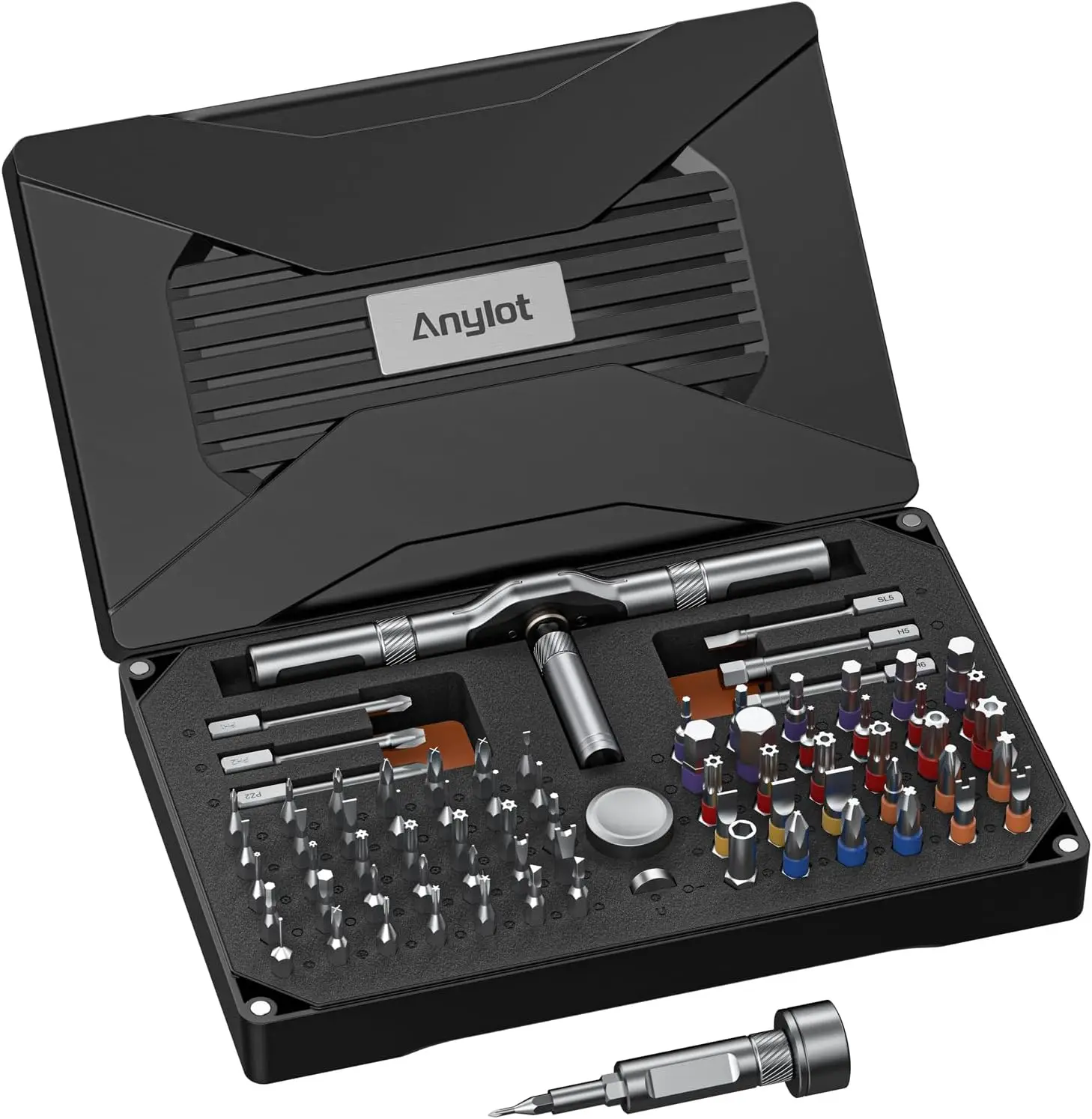 74-in-1 Magnetic Ratchet Screwdriver Set with S2 Steel Bits, Detachable Design & Case for Electronics, Furniture, Bicycle Repair
74-in-1 Magnetic Ratchet Screwdriver Set with S2 Steel Bits, Detachable Design & Case for Electronics, Furniture, Bicycle Repair