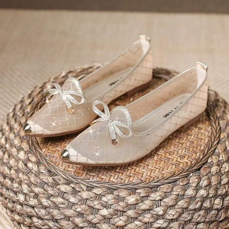 Women Summer New Flat sole Mesh Nude Shoes Soft Sole Non Slip Light Shallow Slip On Bowknot Pointed Toe Casual Shoes Sandals
Women Summer New Flat sole Mesh Nude Shoes Soft Sole Non Slip Light Shallow Slip On Bowknot Pointed Toe Casual Shoes Sandals