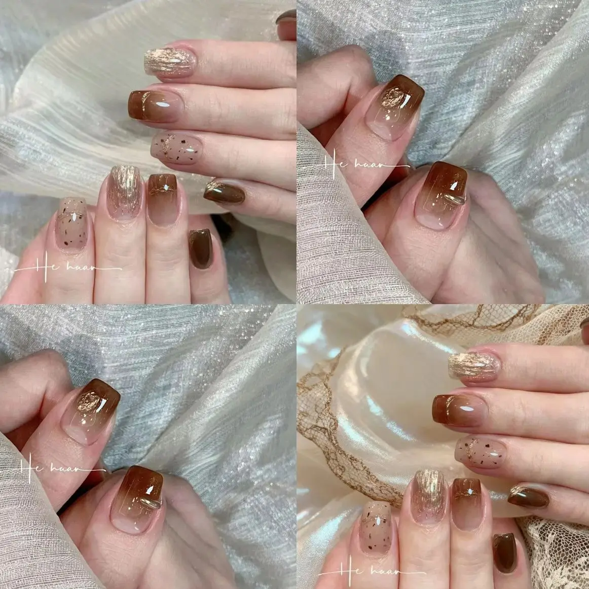 24 шт. Maillard Press on Nails Янтарный градиент Зеркальная пудра Накладные ногти Короткие квадратные Ins Стильные ногти Французский градиент Накладные кончики ногтей
24 шт. Maillard Press on Nails Янтарный градиент Зеркальная пудра Накладные ногти Короткие квадратные Ins Стильные ногти Французский градиент Накладные кончики ногтей