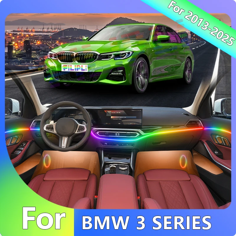 FILIPLI For The BMW 3 SERIES For 2022 Music Sync Dynamic Atmosphere Car Interior LED Strip Smart 64 RGB Car Ambient Acrylic Lamp
FILIPLI For The BMW 3 SERIES For 2022 Music Sync Dynamic Atmosphere Car Interior LED Strip Smart 64 RGB Car Ambient Acrylic Lamp