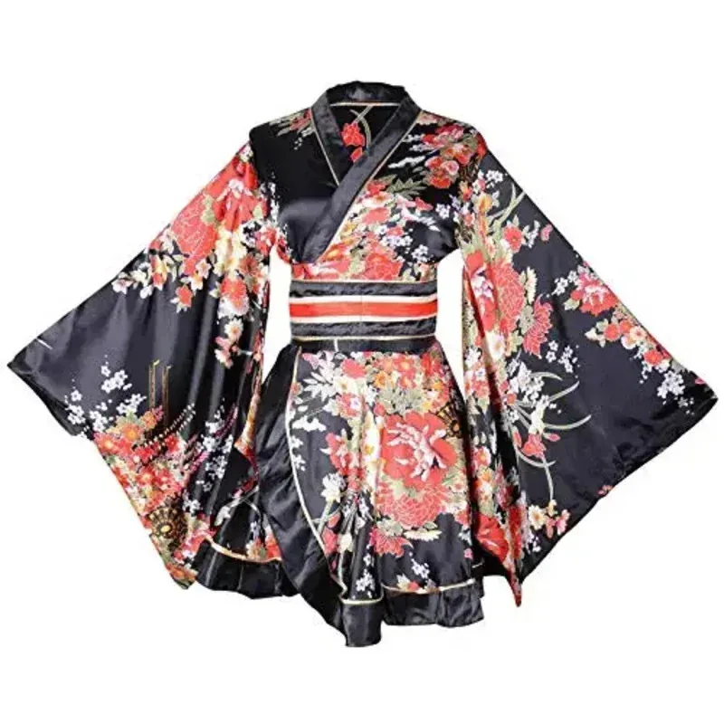 Women's Kimono Costume Adult Japanese Geisha Yukata Sweet Floral Patten Gown Blossom Satin Bathrobe Sleepwear with OBI Belt F72b
Women's Kimono Costume Adult Japanese Geisha Yukata Sweet Floral Patten Gown Blossom Satin Bathrobe Sleepwear with OBI Belt F72b