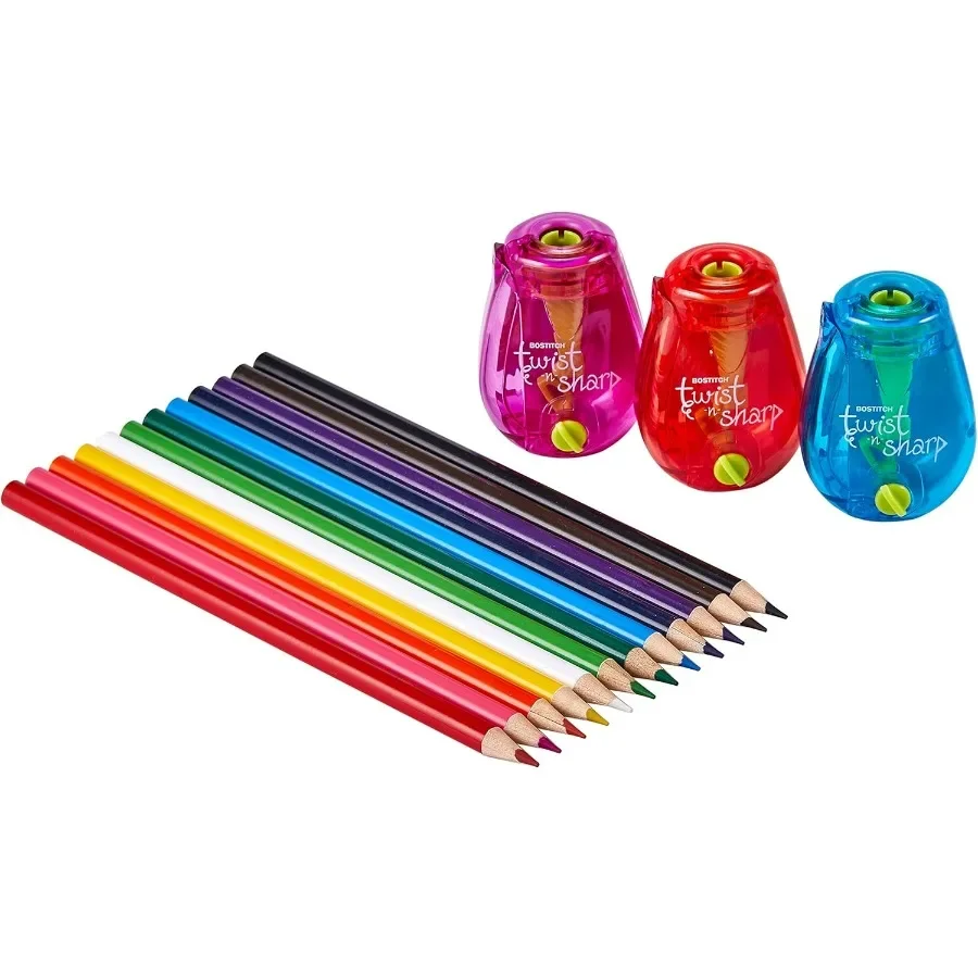 Точилка для карандашей TwistNSharp, 3 упаковки с 12 цветными карандашами для занятий или раскраской для взрослых, идеально подходящая для классной комнаты, дома, школы
Точилка для карандашей TwistNSharp, 3 упаковки с 12 цветными карандашами для занятий или раскраской для взрослых, идеально подходящая для классной комнаты, дома, школы
