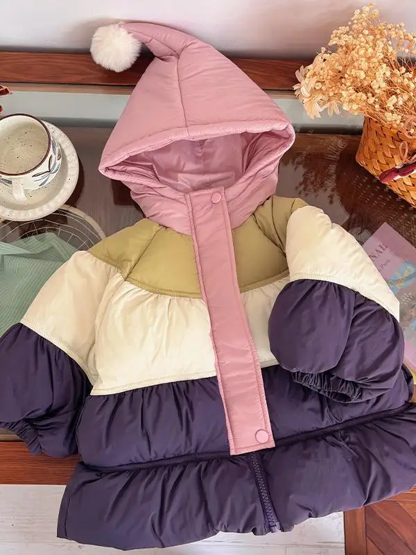 Thiened Children's down Jaet Winter New Sle Hooded Coat Color Blo Faionable Girls Casual Warm Duling down Coat
Thiened Children's down Jaet Winter New Sle Hooded Coat Color Blo Faionable Girls Casual Warm Duling down Coat