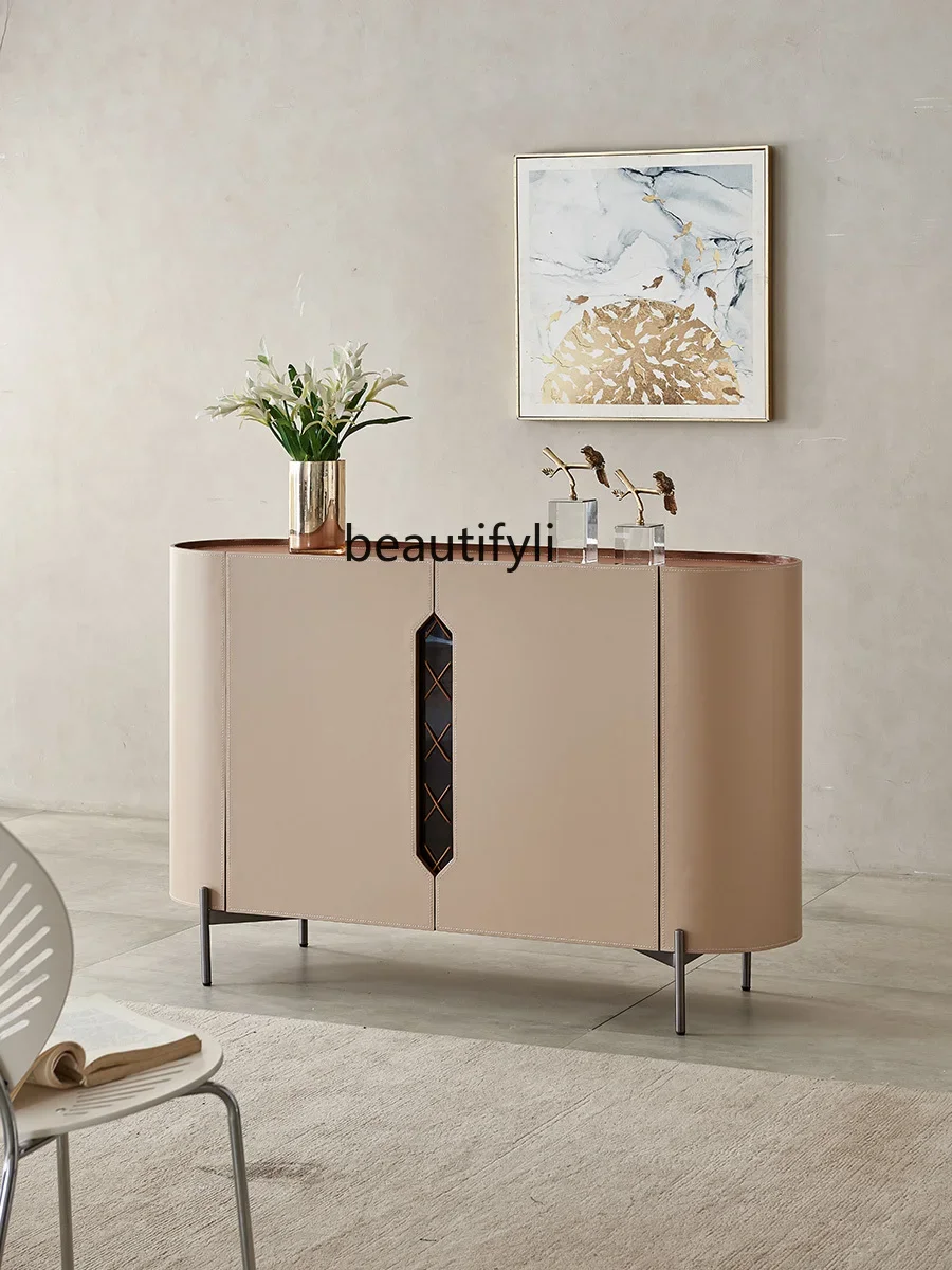 xxItalian-Style Light Luxury Saddle Leather Console Small Apartment Hall Storage Sideboard Cabinet Designer Model
xxItalian-Style Light Luxury Saddle Leather Console Small Apartment Hall Storage Sideboard Cabinet Designer Model