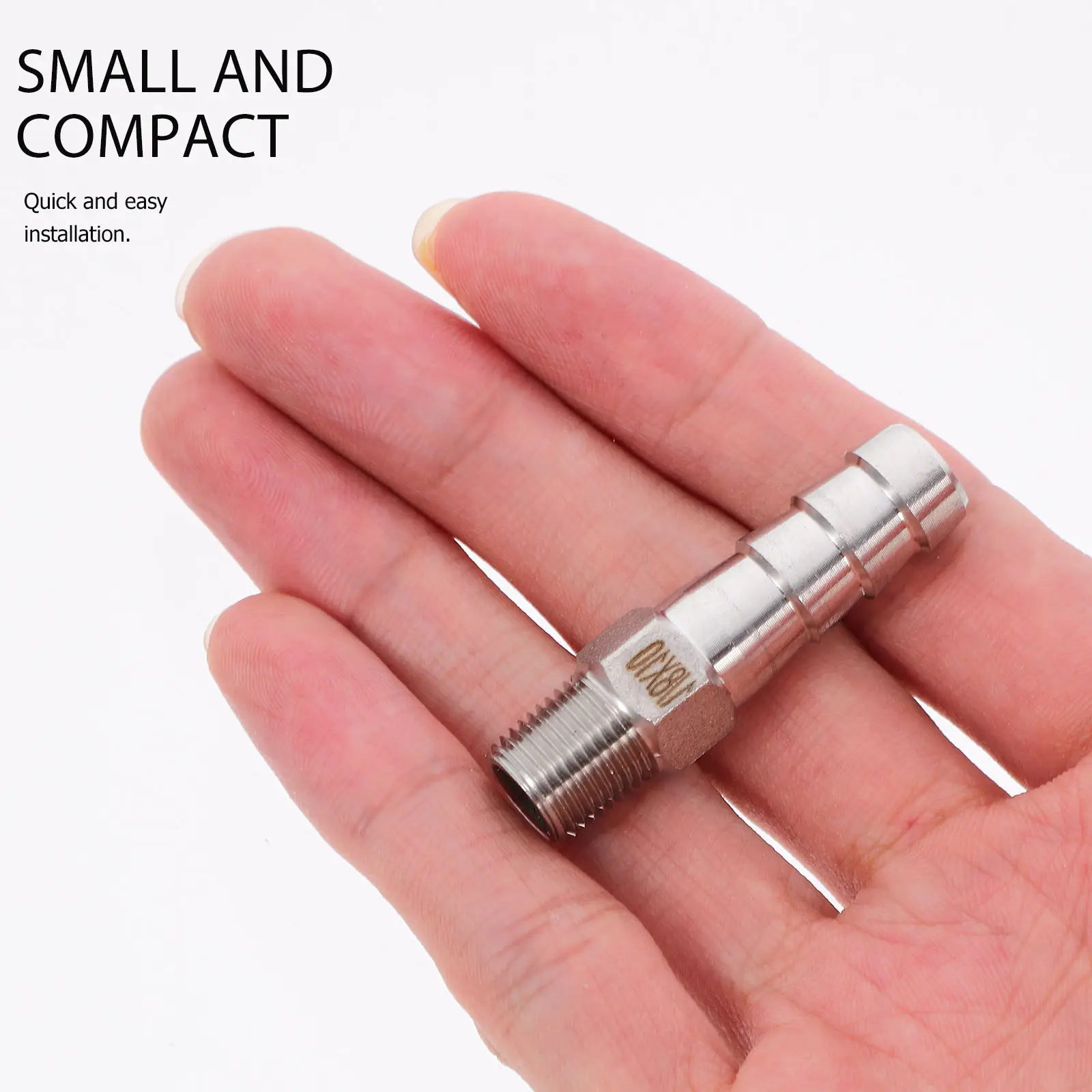 2pcs 10mm Hose Barb x 1/8 NPT Male Thread Stainless Steel Home Brewing Pipe Hose Adapter Gas Fittings Water Connectors Pex
2pcs 10mm Hose Barb x 1/8 NPT Male Thread Stainless Steel Home Brewing Pipe Hose Adapter Gas Fittings Water Connectors Pex