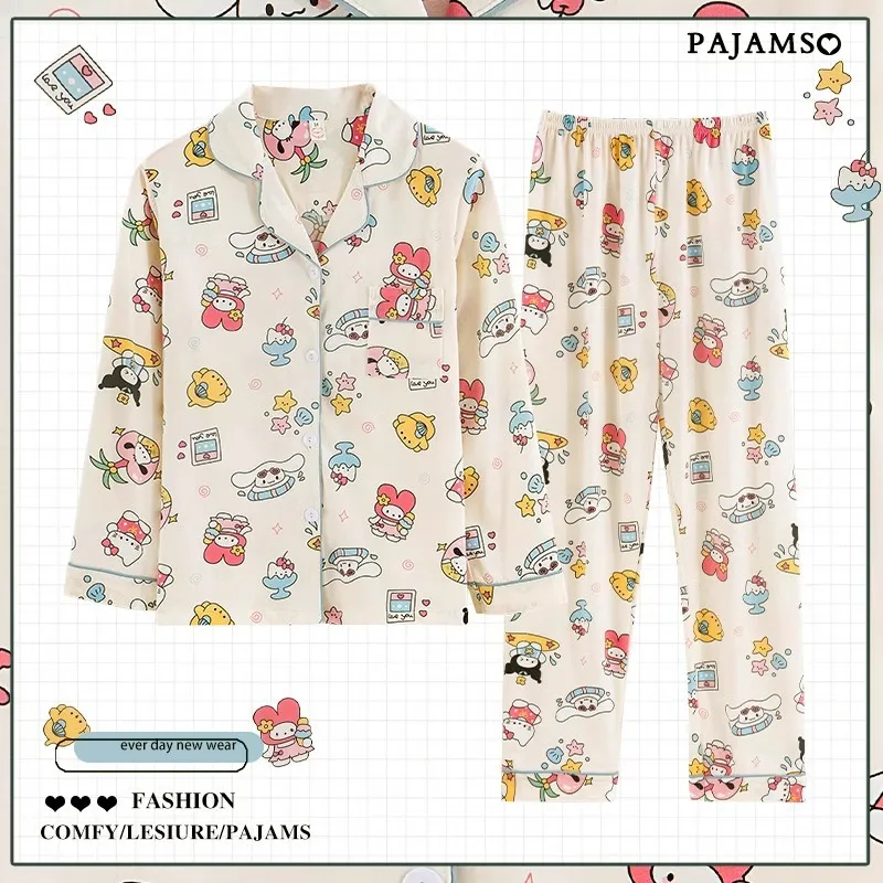 Sanrio Hello Kitty Pajama Cute Style Loose Fitting Sweet Stylish Home Clothes For Student Can Be Worn Outdoor Skin Friendly
Sanrio Hello Kitty Pajama Cute Style Loose Fitting Sweet Stylish Home Clothes For Student Can Be Worn Outdoor Skin Friendly