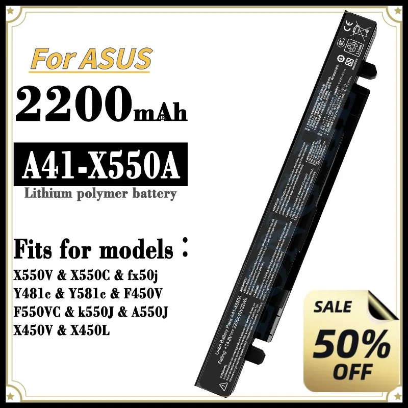 Fast Shipping 2026New Suitable For ASUS X550V/X550C/fx50iY481c/Y581c laptop batteries A41 - X550A
Fast Shipping 2026New Suitable For ASUS X550V/X550C/fx50iY481c/Y581c laptop batteries A41 - X550A