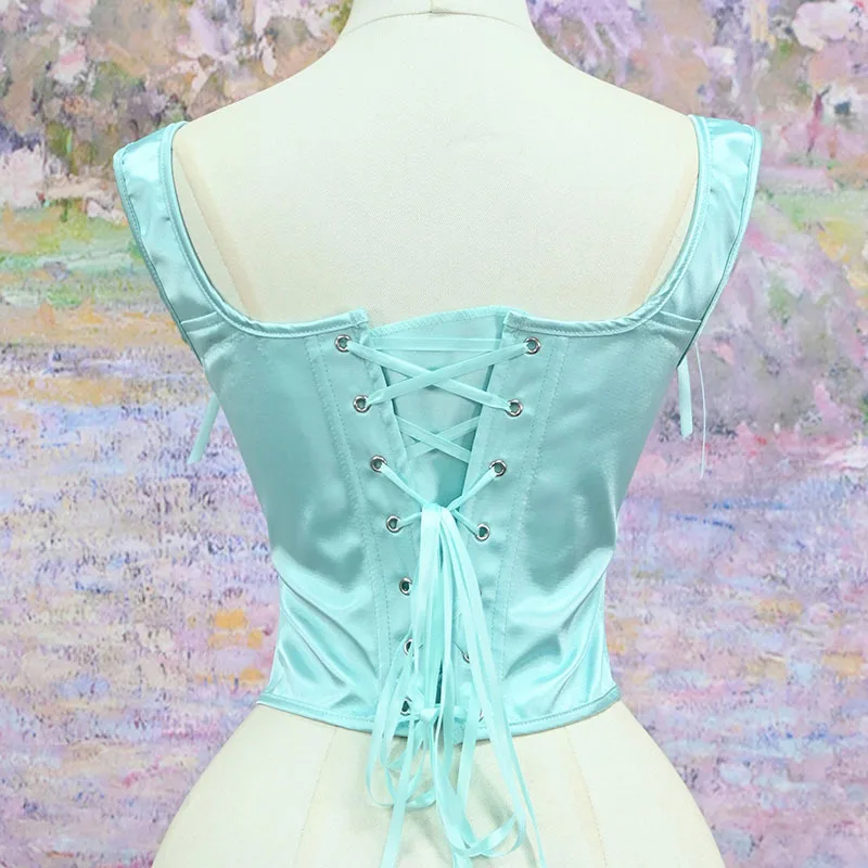 Sexy Women Corset Bustier Overbust Shaping Tops Vintage Palace Blue White Bodices Lace Up Boned Tank Top Body Shaper
Sexy Women Corset Bustier Overbust Shaping Tops Vintage Palace Blue White Bodices Lace Up Boned Tank Top Body Shaper
