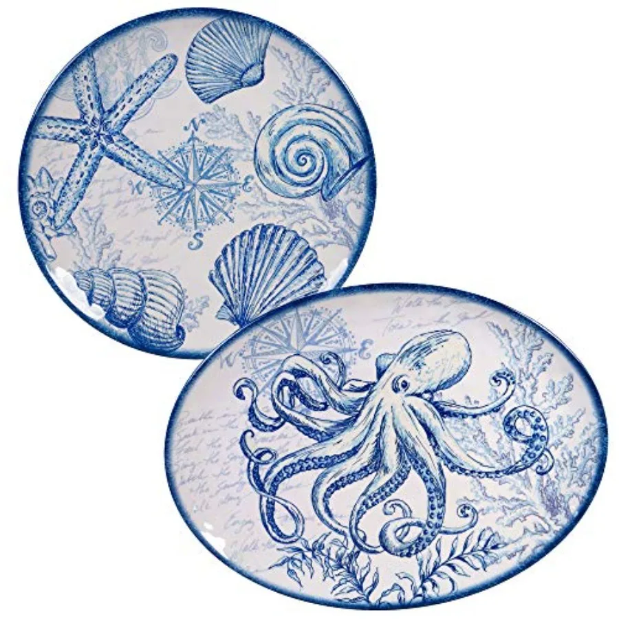 Oceanic 2 Piece Melamine Platter Set Multi Colored Large
Oceanic 2 Piece Melamine Platter Set Multi Colored Large