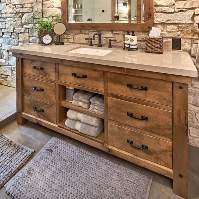 Vintage bathroom cabinet combination, antique solid wood floor to ceiling bathroom bathroom cabinet, wash basin
Vintage bathroom cabinet combination, antique solid wood floor to ceiling bathroom bathroom cabinet, wash basin