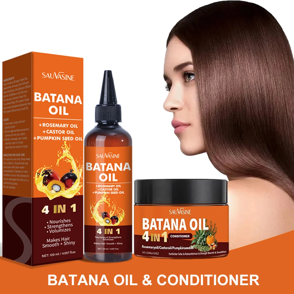 2PCS/SET 4 IN1 Batana Oil & Conditioner for Hair Growth Reduces Split Ends Hair Treatment Mask Smoothing Enhances hair texture
2PCS/SET 4 IN1 Batana Oil & Conditioner for Hair Growth Reduces Split Ends Hair Treatment Mask Smoothing Enhances hair texture