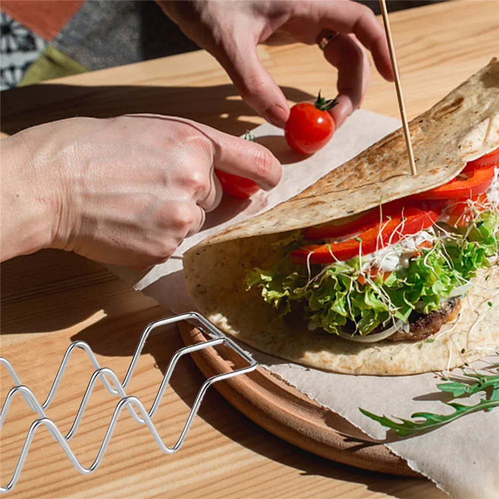 Stainless Steel Wavy Design Taco Rack Heavy Duty Thick Base Multi-Functional Pancake Burrito Chicken Roll for Home
Stainless Steel Wavy Design Taco Rack Heavy Duty Thick Base Multi-Functional Pancake Burrito Chicken Roll for Home