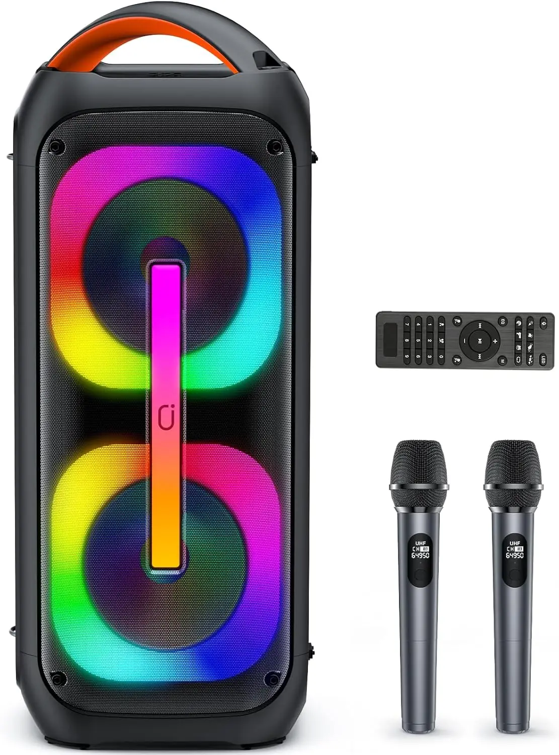 Karaoke Machine with 2 Wireless Microphones, 【Dual 60W 6.5"Subwoofer & 400W Peak】Big Loud Bluetooth Party Speaker with Disco Lig
Karaoke Machine with 2 Wireless Microphones, 【Dual 60W 6.5"Subwoofer & 400W Peak】Big Loud Bluetooth Party Speaker with Disco Lig