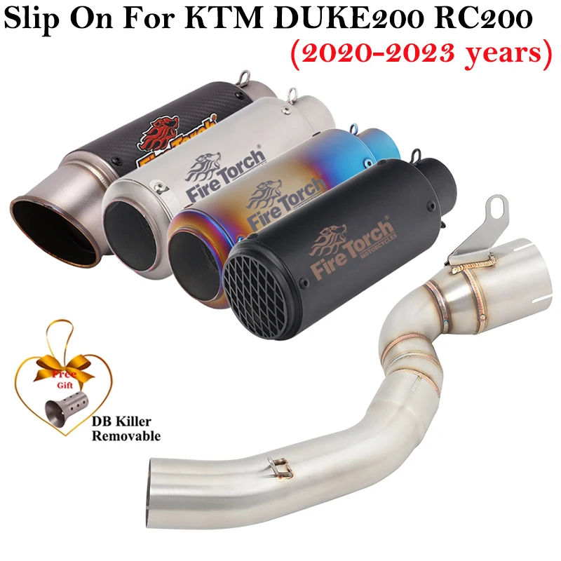 Slip On For DUKE KTM 200 Duke200 RC200 2020 - 2023 Motorcycle Exhaust Escape Middle Link Pipe Moto Muffler Pit Bike DB Killer
Slip On For DUKE KTM 200 Duke200 RC200 2020 - 2023 Motorcycle Exhaust Escape Middle Link Pipe Moto Muffler Pit Bike DB Killer