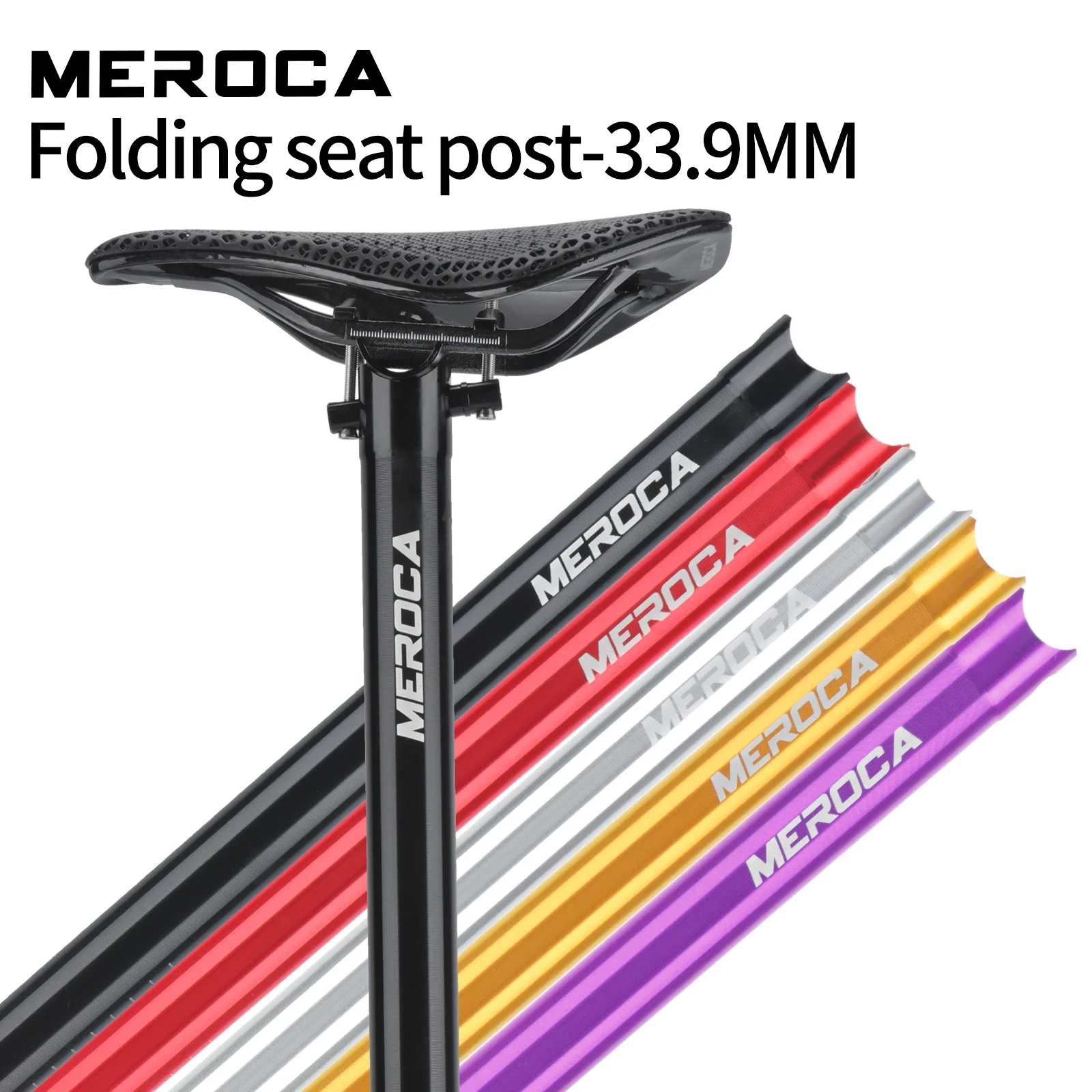 MEROCA Folding Bicycle Seatpost 33.9mm*600mm CNC Ultra-light Aluminum Alloy Load 80kg Folding Bike seat Seat Tube
MEROCA Folding Bicycle Seatpost 33.9mm*600mm CNC Ultra-light Aluminum Alloy Load 80kg Folding Bike seat Seat Tube
