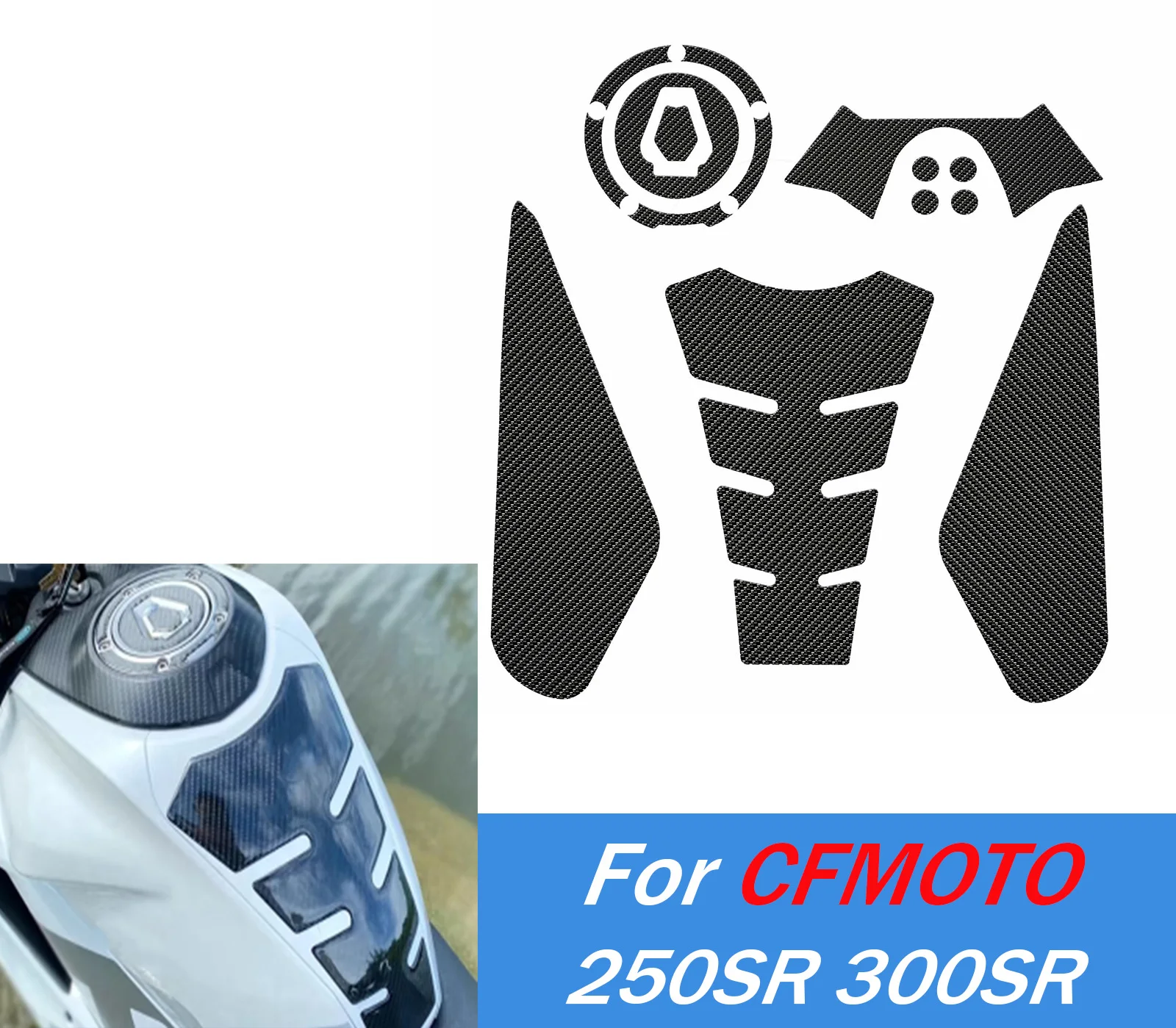Для CFMOTO 250SR 300SR защитная накладка на бак, наклейки, защита газа, устойчивые к царапинам наклейки для мотоцикла, украшения
Для CFMOTO 250SR 300SR защитная накладка на бак, наклейки, защита газа, устойчивые к царапинам наклейки для мотоцикла, украшения