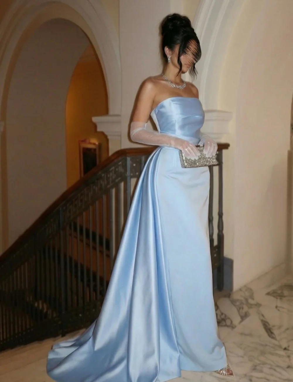 Customized Simple High Quality Sky Blue Jersey Pleat Draped Straight Strapless Long Dresses Evening Dresses for Woman Exquisite
Customized Simple High Quality Sky Blue Jersey Pleat Draped Straight Strapless Long Dresses Evening Dresses for Woman Exquisite