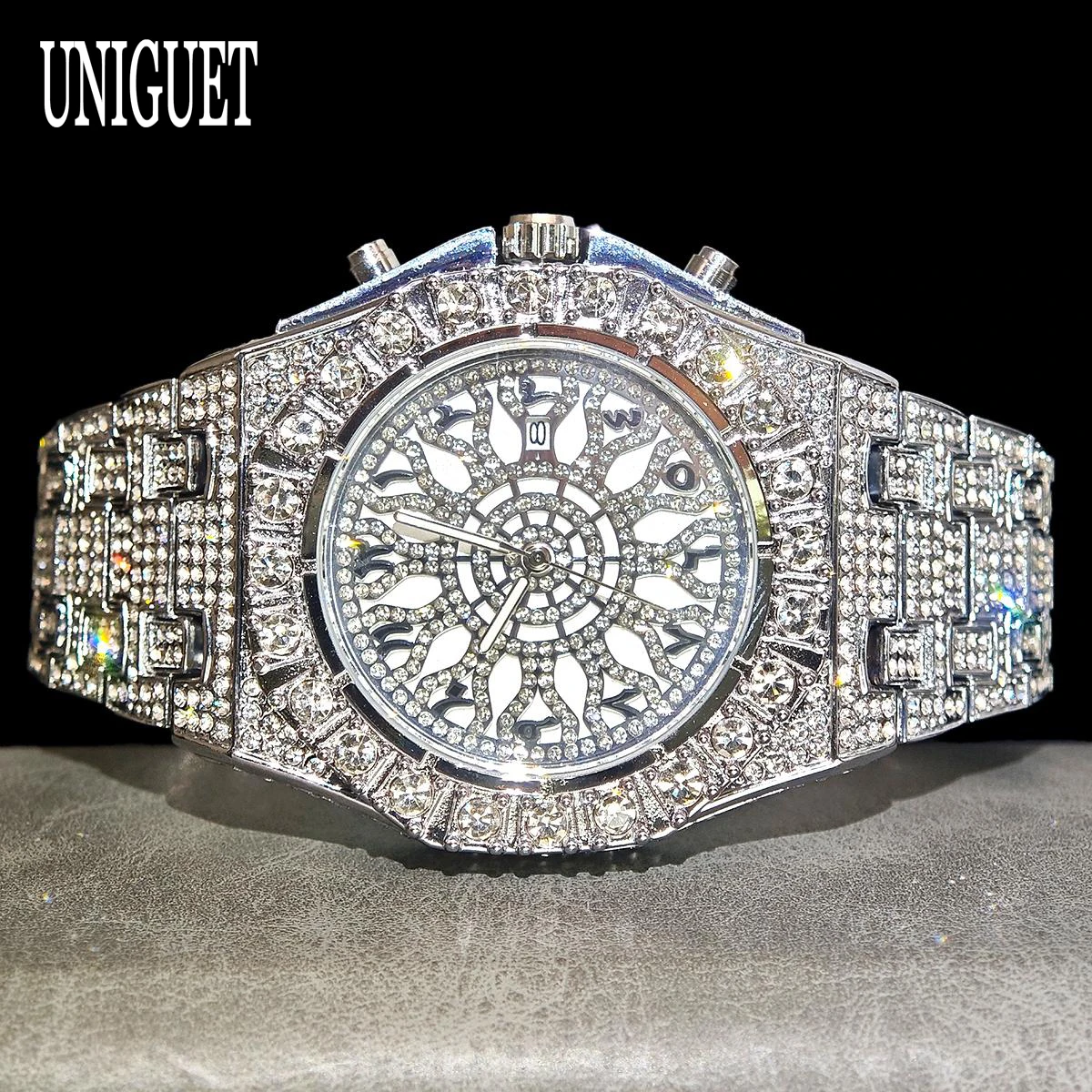 UNIGUET Hip Hop Wristwatch For Men Luxury Full Diamond Bling Quartz Watch Man Fashion Waterproof lce Out Clock 2026 Hot Sale
UNIGUET Hip Hop Wristwatch For Men Luxury Full Diamond Bling Quartz Watch Man Fashion Waterproof lce Out Clock 2026 Hot Sale