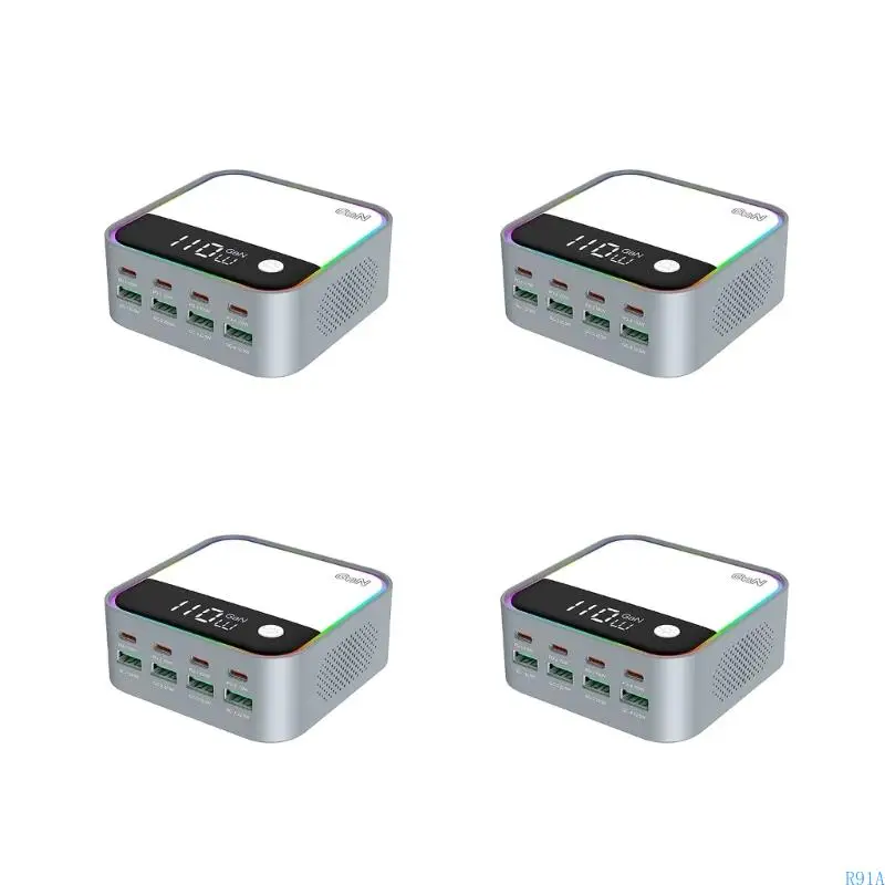 R91a Desktop Carder Thone Ahdaging Adapter Adapter с 8 портом, включая 4 USB и 4 типа C для эффективного распределения питания
R91a Desktop Carder Thone Ahdaging Adapter Adapter с 8 портом, включая 4 USB и 4 типа C для эффективного распределения питания