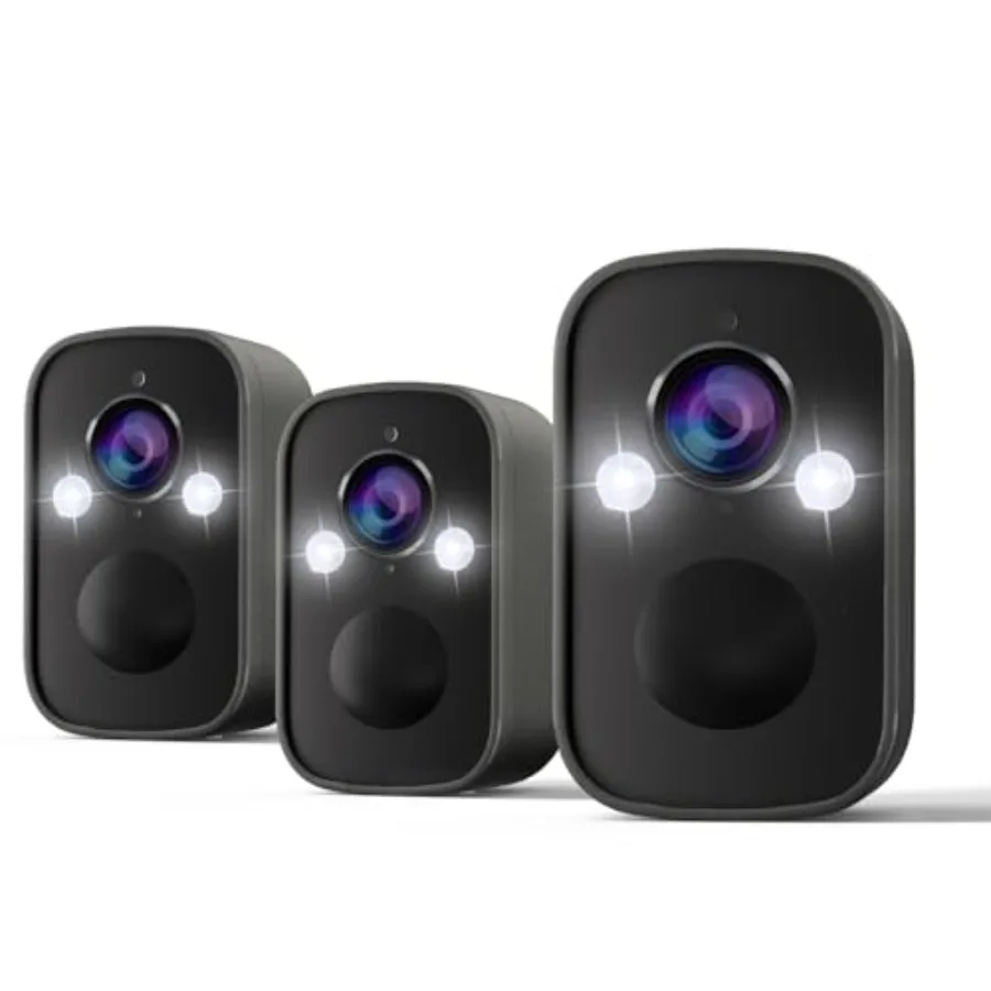 Outdoor security cameras: 2.4G wireless, 2K battery-powered, AI motion detection with siren alarm, color night vision, 2-way ta
Outdoor security cameras: 2.4G wireless, 2K battery-powered, AI motion detection with siren alarm, color night vision, 2-way ta