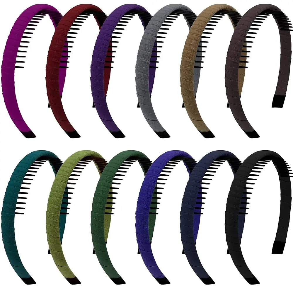 12 Pieces Girls Teeth Headbands Non Slip Hair Headband with Teeth Comb Craft Headbands for Girls Women, 12 Colors
12 Pieces Girls Teeth Headbands Non Slip Hair Headband with Teeth Comb Craft Headbands for Girls Women, 12 Colors