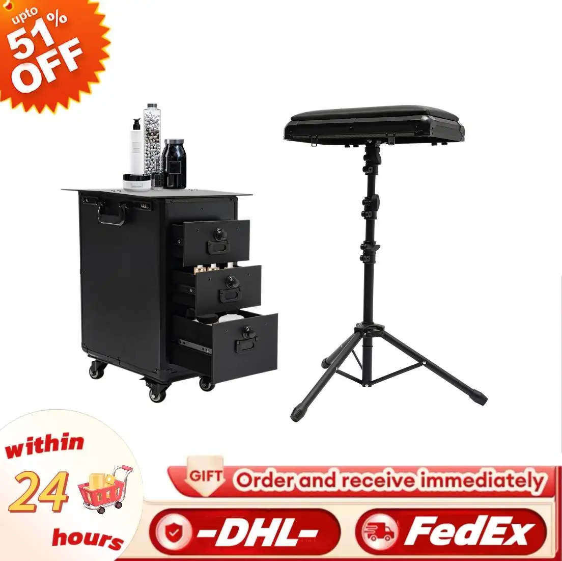 Rolling Makeup Case with 4 Wheels&Combination Lock 20kg Load Travel Case 3 Drawers Tattoo Armrest Stand Workstation Makeup
Rolling Makeup Case with 4 Wheels&Combination Lock 20kg Load Travel Case 3 Drawers Tattoo Armrest Stand Workstation Makeup