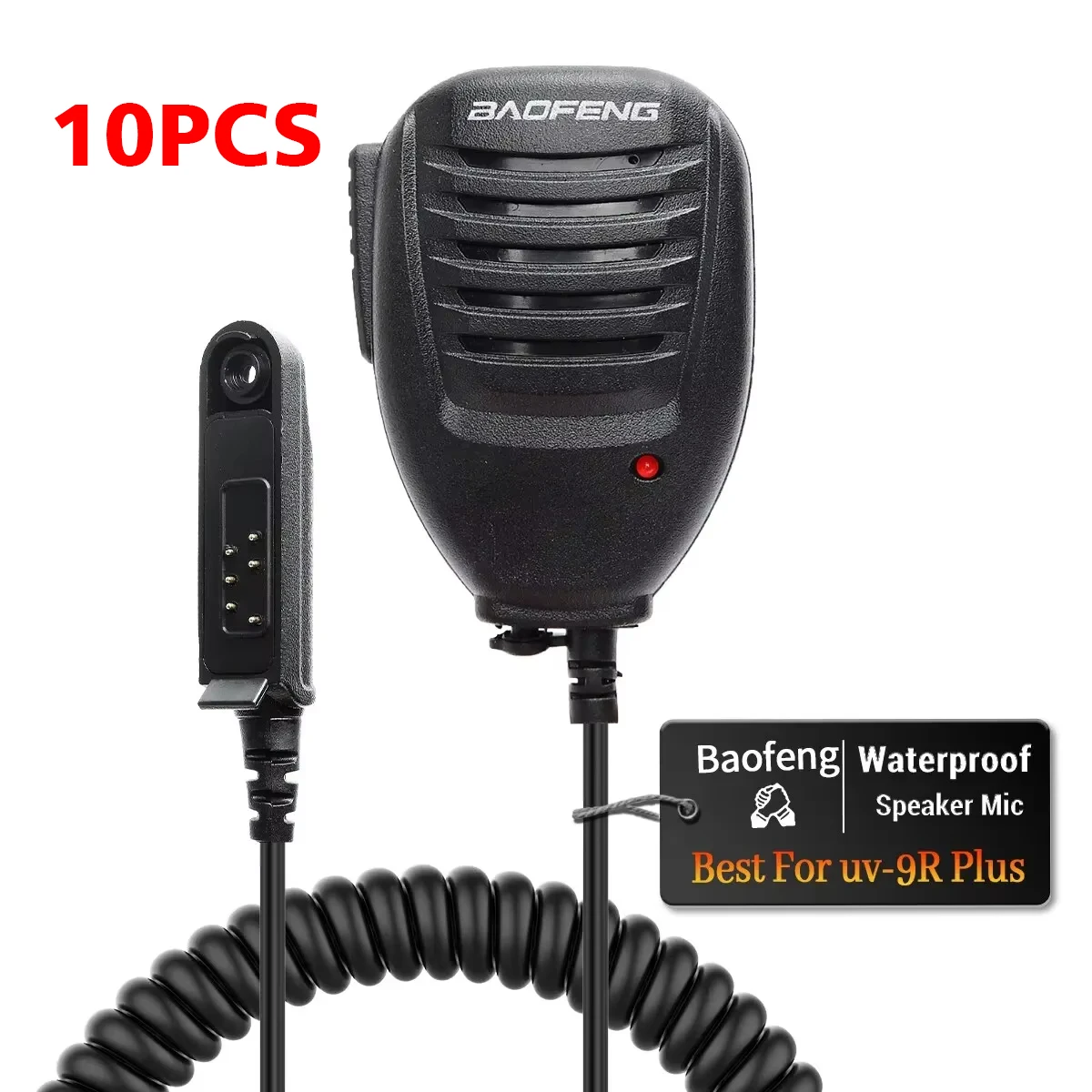 Микрофон Baofeng, оптовая продажа UV-68 Pro Max V2, рация, водонепроницаемый динамик PTT, микрофон для UV-9R Pro UV S22 UV-98 BF 9700 GT 3WP 
Микрофон Baofeng, оптовая продажа UV-68 Pro Max V2, рация, водонепроницаемый динамик PTT, микрофон для UV-9R Pro UV S22 UV-98 BF 9700 GT 3WP