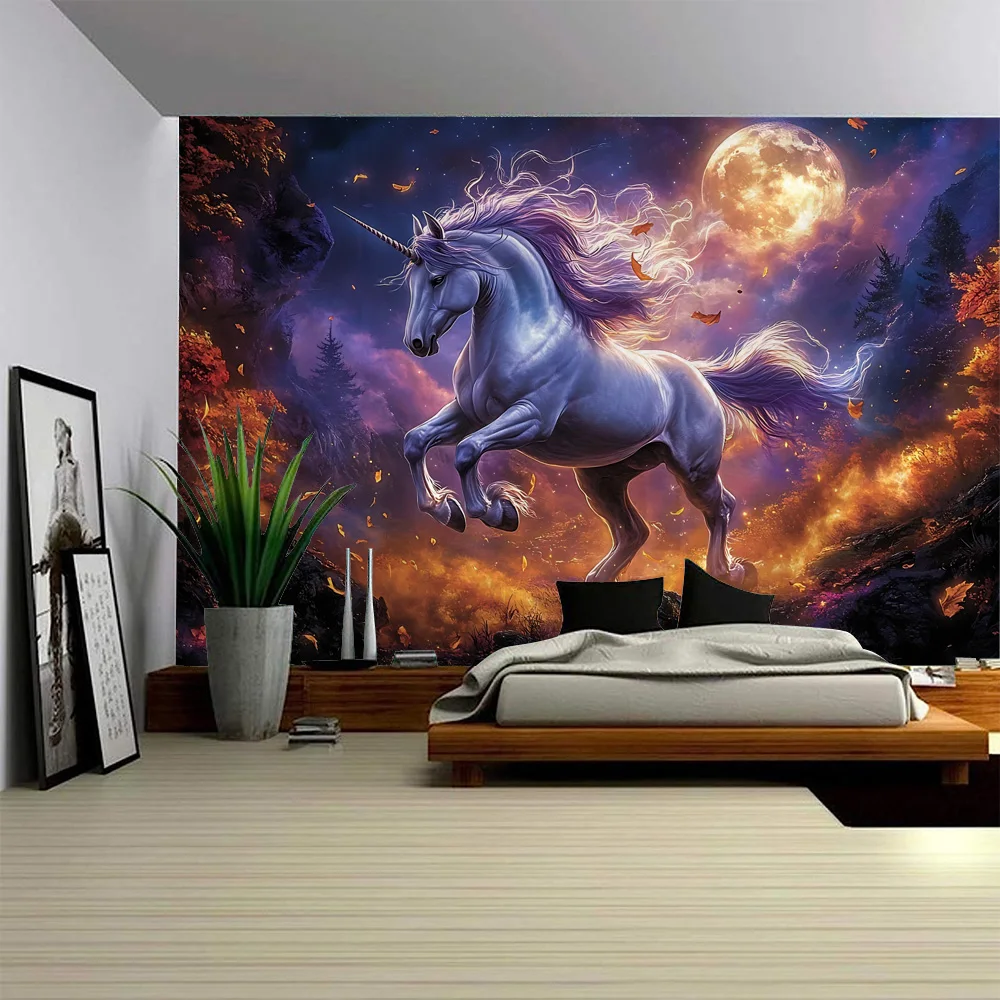 Holy unicorn tapestry wall hanging cloth Bohemian hippie fantasy scene wall decoration Kawaii room art decoration blanket
Holy unicorn tapestry wall hanging cloth Bohemian hippie fantasy scene wall decoration Kawaii room art decoration blanket