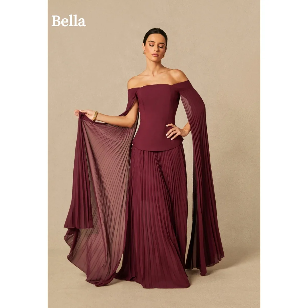 Bella Customized Off-the-shoulder Chiffon Prom Gown Floor-Lenth Party Dresses For Women Formal Evening Events
Bella Customized Off-the-shoulder Chiffon Prom Gown Floor-Lenth Party Dresses For Women Formal Evening Events