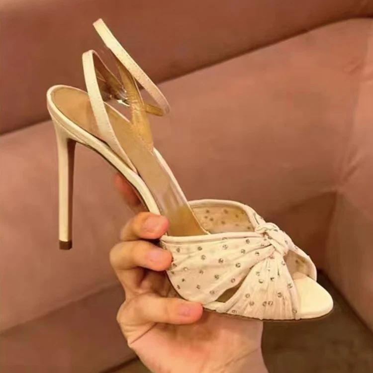 2025 Summer New Sexy Rhinestone Bling Bling Sandals Stiletto High Heels Women's Mesh Knotting Slingback Open Toe Buckle Sandals
2025 Summer New Sexy Rhinestone Bling Bling Sandals Stiletto High Heels Women's Mesh Knotting Slingback Open Toe Buckle Sandals