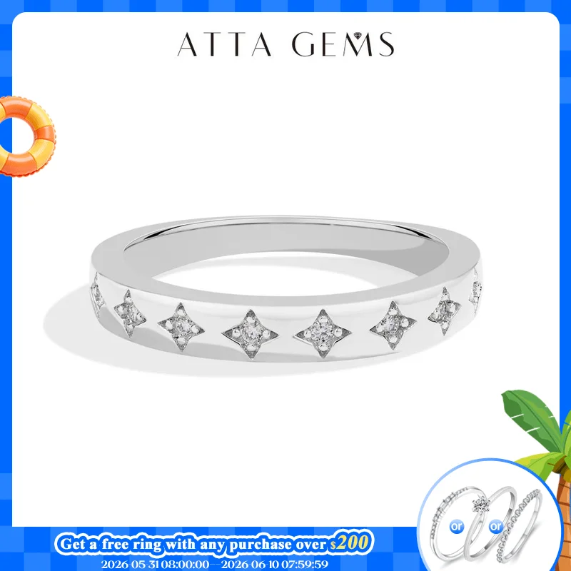 ATTAGEMS Lab Moissanite Diamond Rings for Women Star Wedding Band 925 Silver 18K White Gold Engagement Fine Jewelry Dropshipping
ATTAGEMS Lab Moissanite Diamond Rings for Women Star Wedding Band 925 Silver 18K White Gold Engagement Fine Jewelry Dropshipping