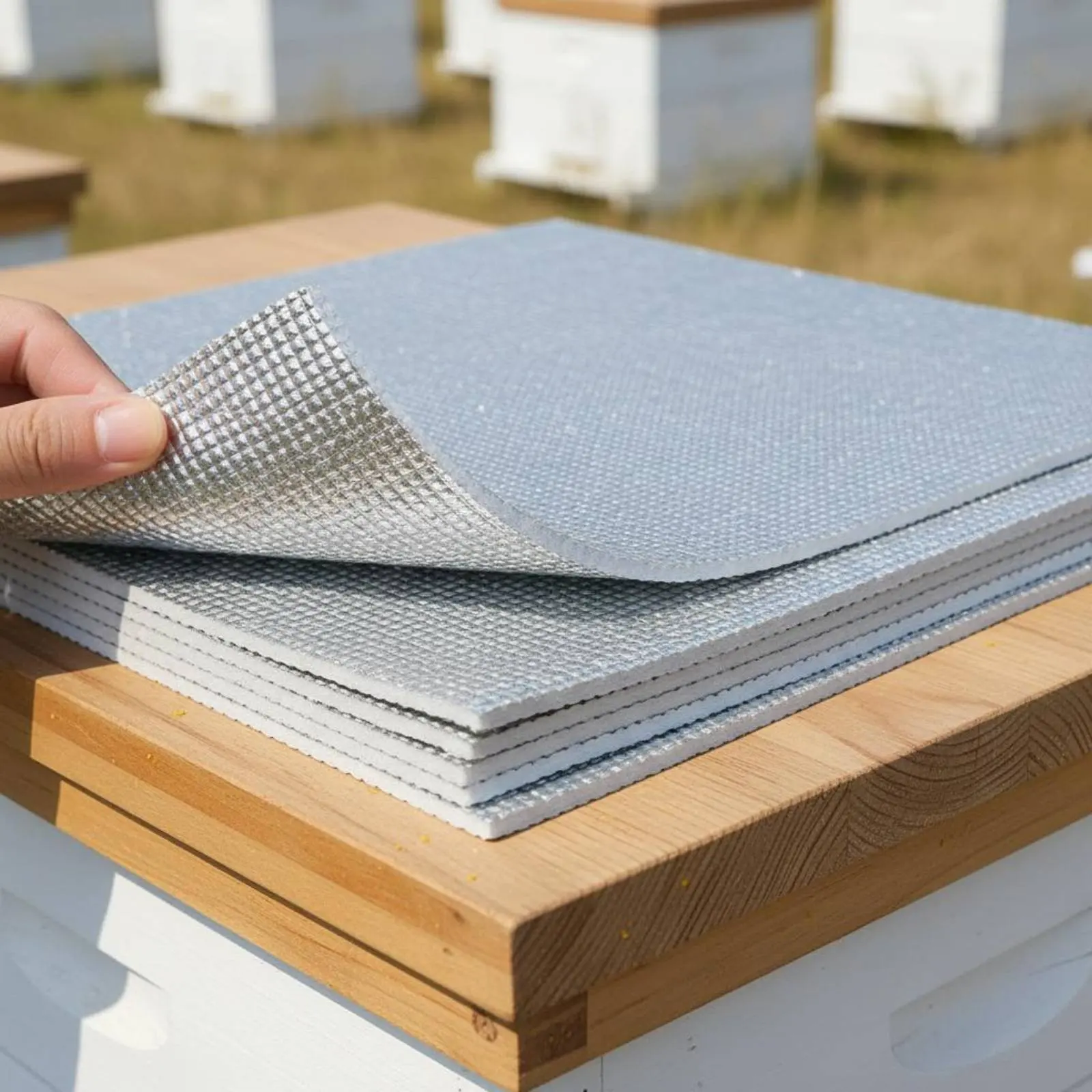 Reflective Beehive Lid Cover Sun Protection Beehive Insulation Cover Beekeeping Supply Corrosion-Resistant Foldable for Apiary
Reflective Beehive Lid Cover Sun Protection Beehive Insulation Cover Beekeeping Supply Corrosion-Resistant Foldable for Apiary