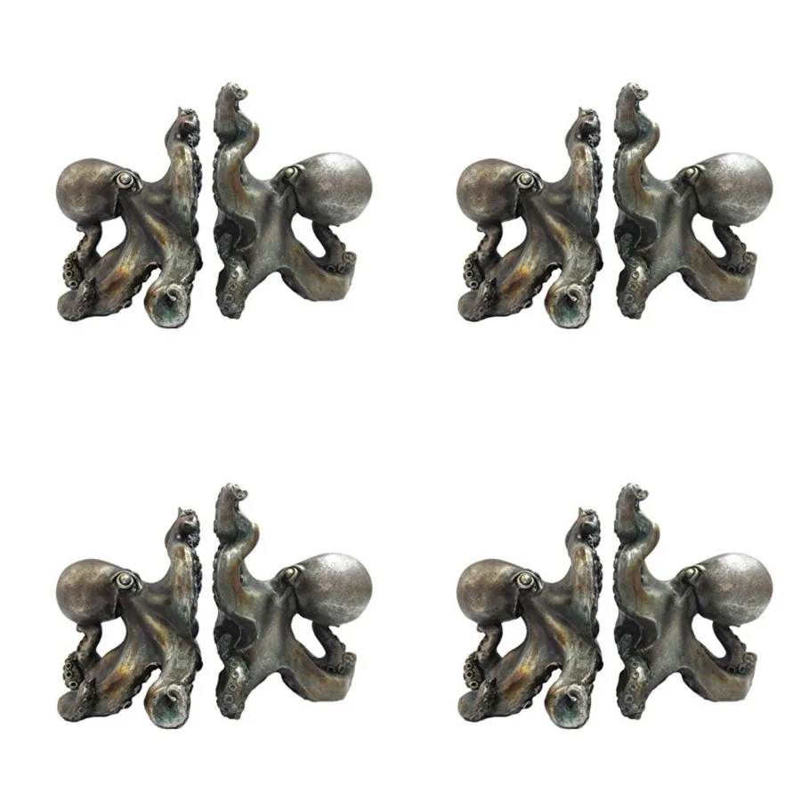 Antique Silver Octopus Decorative Bookends Set 5 Inch Tall
Antique Silver Octopus Decorative Bookends Set 5 Inch Tall