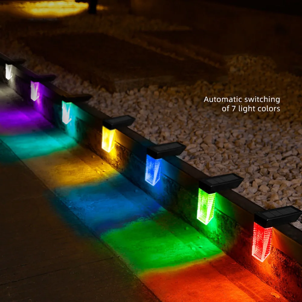 Solar Deck Lights Waterproof Outdoor Step Lights with 7 Color Changing Led Light for Railing Stairs Fence Yard Patio Pathway
Solar Deck Lights Waterproof Outdoor Step Lights with 7 Color Changing Led Light for Railing Stairs Fence Yard Patio Pathway