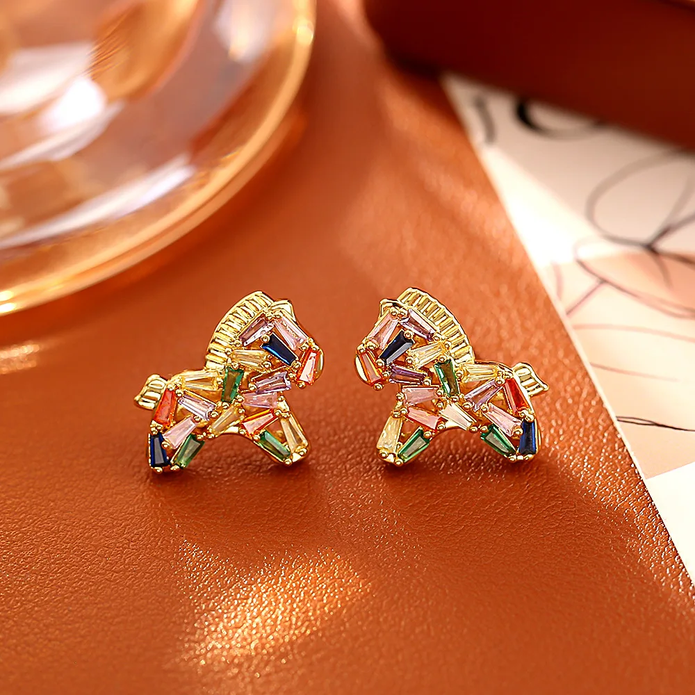 24K Gold Plated Colored Pony Pendant Necklace - Zodiac Horse with New Chinese Style Earrings for a Luxurious Look
24K Gold Plated Colored Pony Pendant Necklace - Zodiac Horse with New Chinese Style Earrings for a Luxurious Look