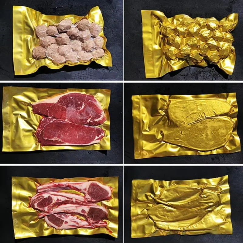 100PCS Open Top Thick Nylon Gold Vacuum Bag DIY Matcha Meat Snack Beaf Pork Chop Goose Freezer Packaging Heat Sealing Pouches
100PCS Open Top Thick Nylon Gold Vacuum Bag DIY Matcha Meat Snack Beaf Pork Chop Goose Freezer Packaging Heat Sealing Pouches