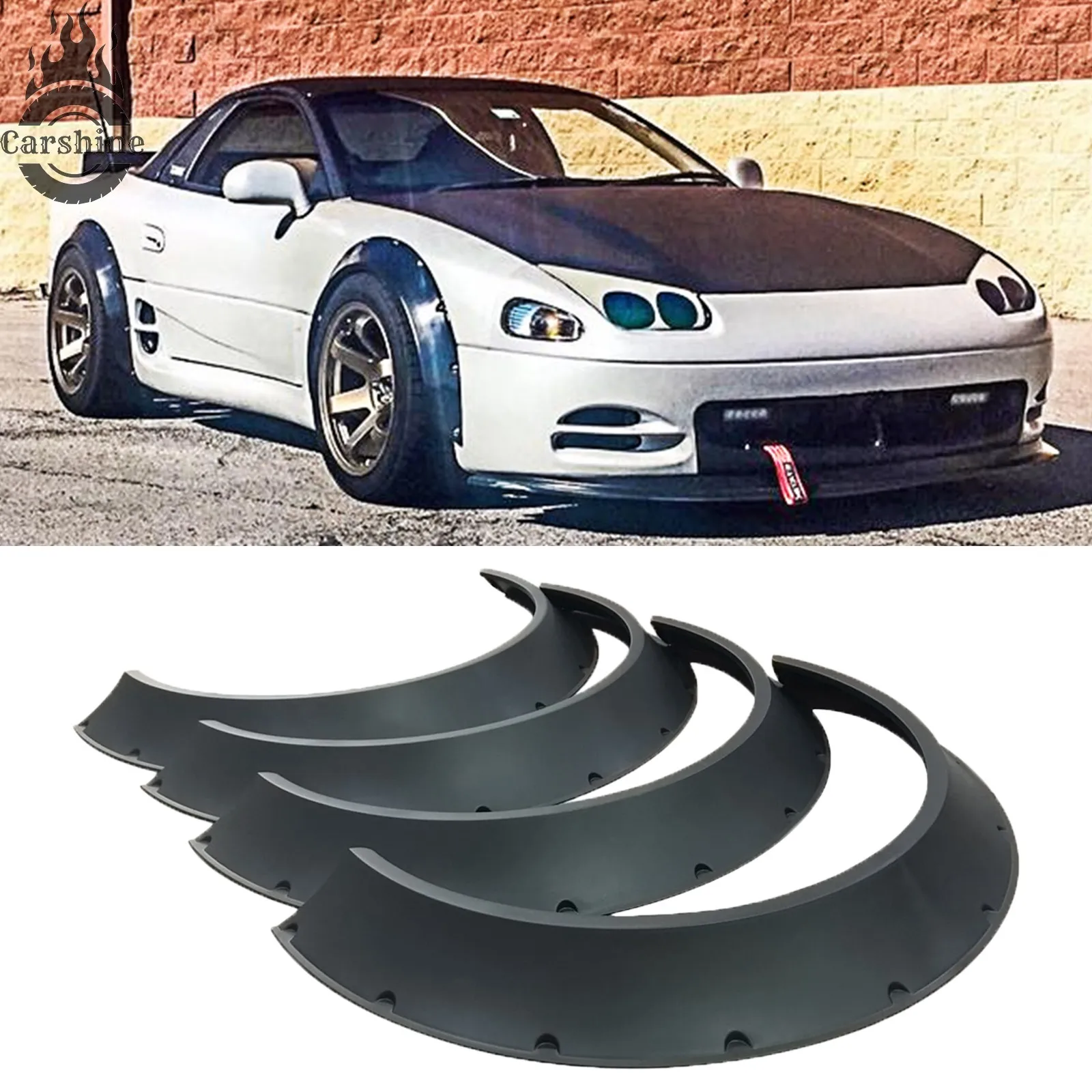 Fender Flares Wheel Arches Flexible Wide Body Kit For Mitsubishi 3000 GT
Fender Flares Wheel Arches Flexible Wide Body Kit For Mitsubishi 3000 GT
