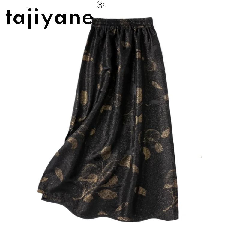 TAJIYANE 100% Real Mulberry Silk Skirt High Quality Long Skirts Black Gold Summer Skirt Woman Clothing 2025 Faldas Para Mujeres
TAJIYANE 100% Real Mulberry Silk Skirt High Quality Long Skirts Black Gold Summer Skirt Woman Clothing 2025 Faldas Para Mujeres